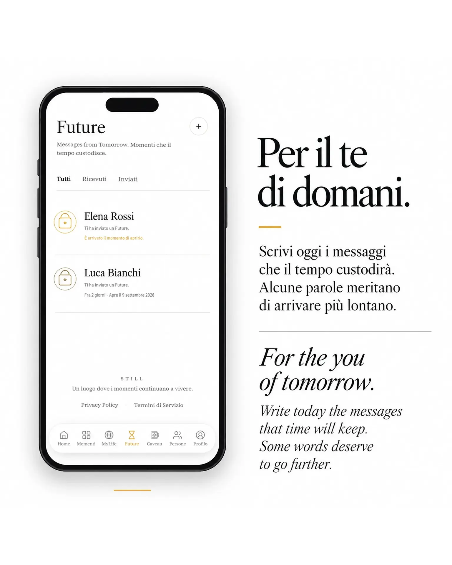 Future, la funzione di STILL per affidare messaggi al tempo